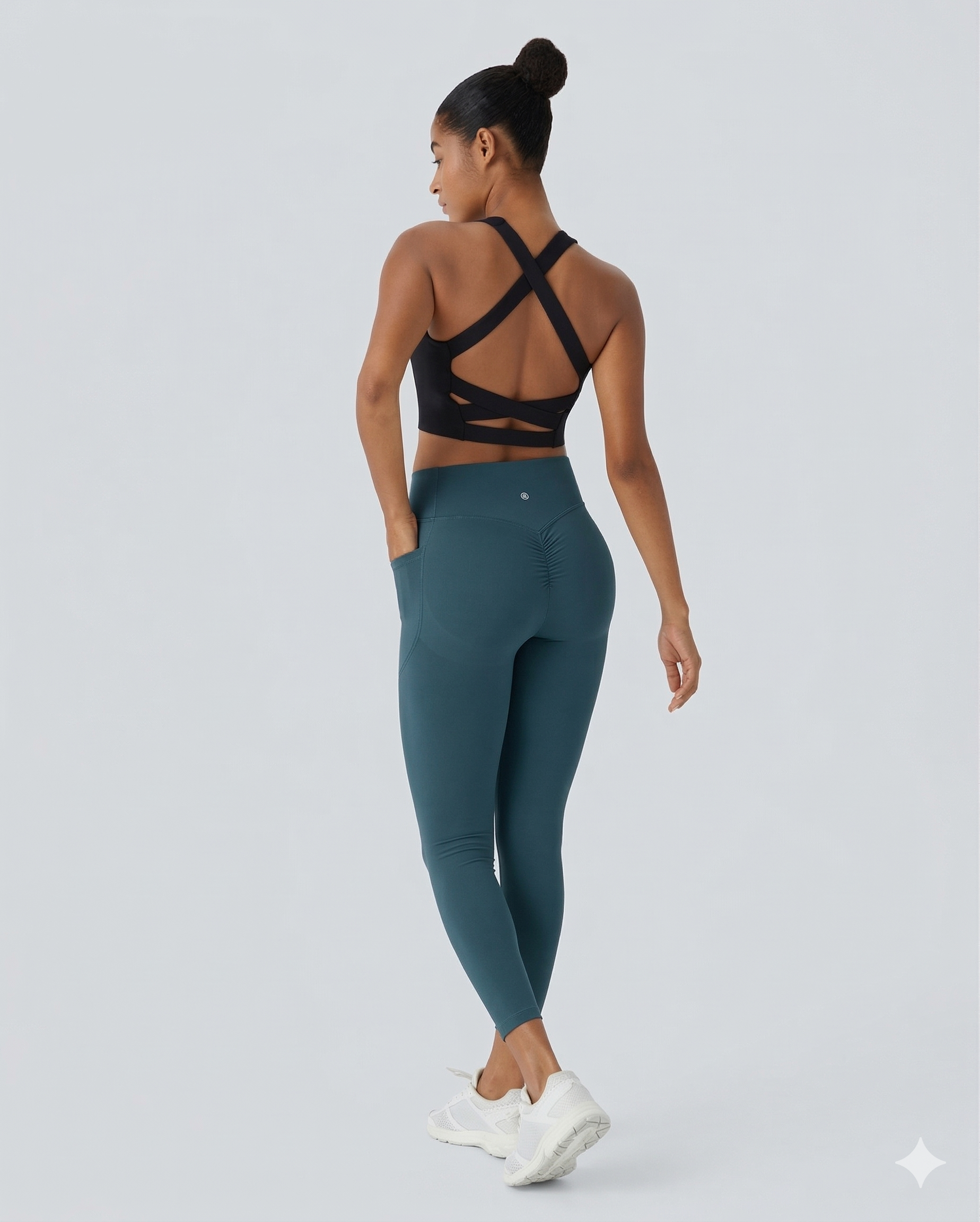 FitSculpt High Waisted Scrunch Butt Lifting Tummy Control Training Leggings with Pockets
