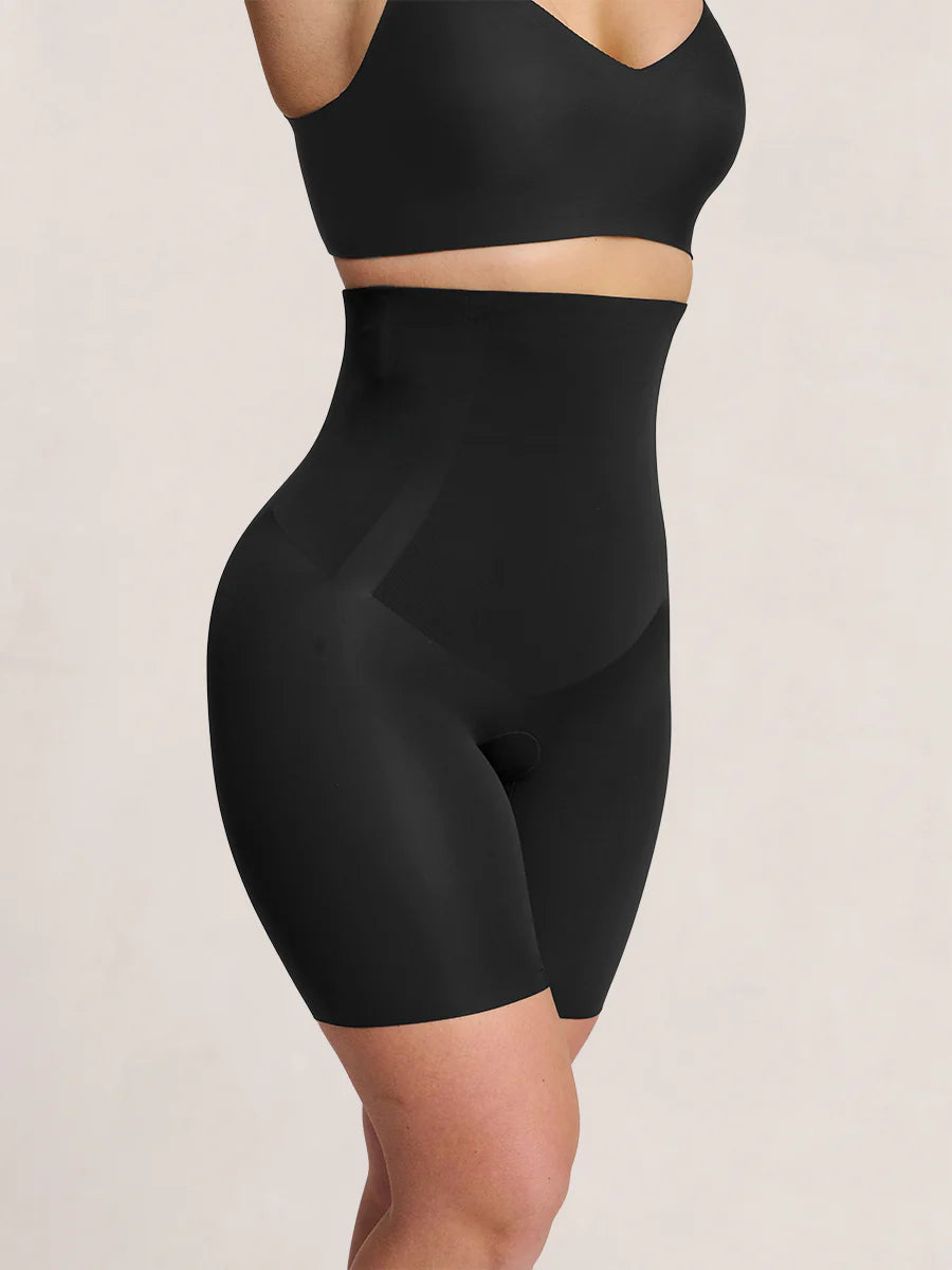 Seamless High-Waist Smoothing Shaper Shorts – FitSculpt™