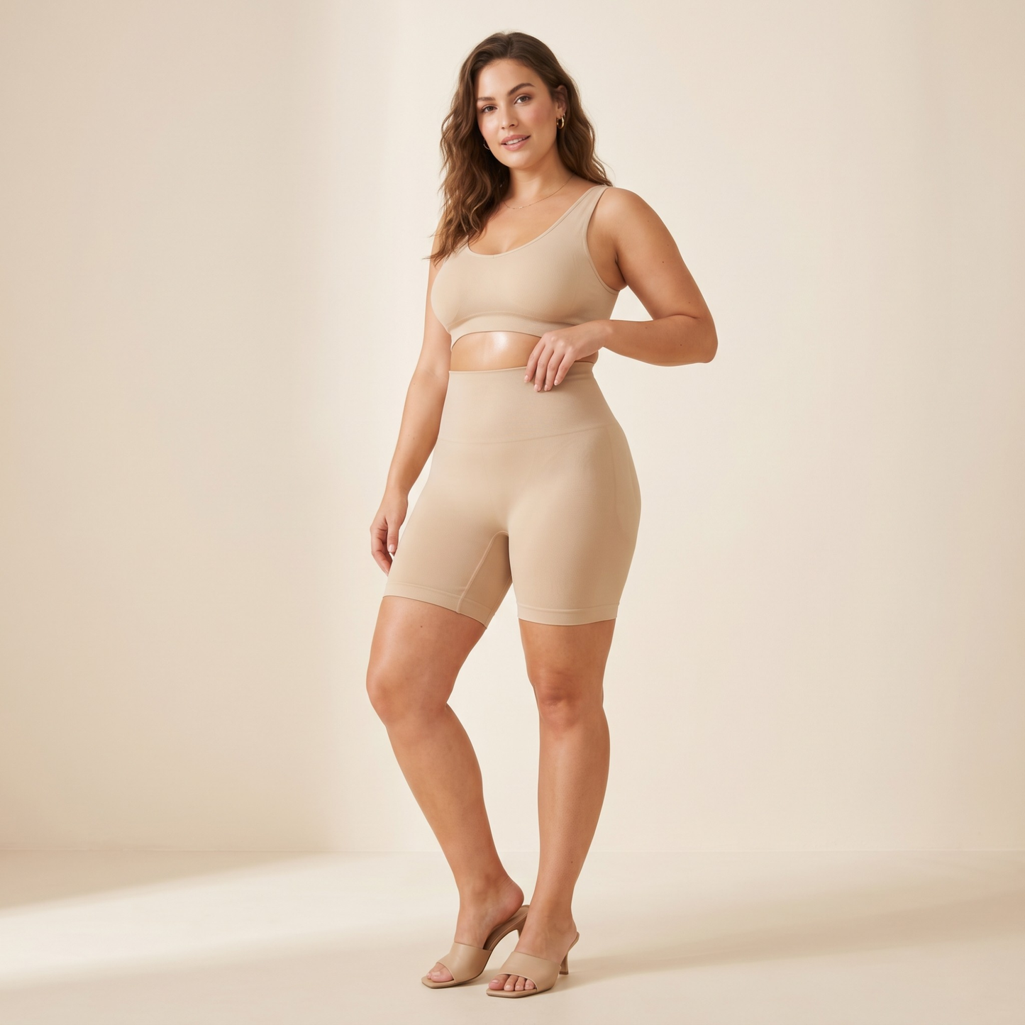 Seamless High-Waist Smoothing Shaper Shorts – FitSculpt™